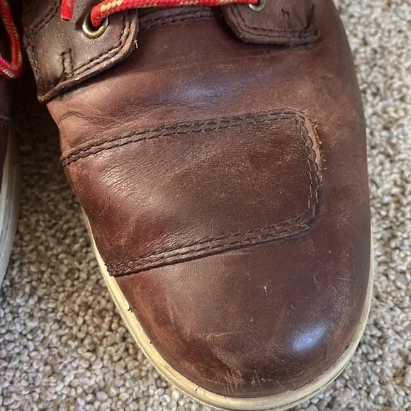 Men’s brown leather Harley Davidson lace up high top shoes. Size 10. - Picture 6 of 11